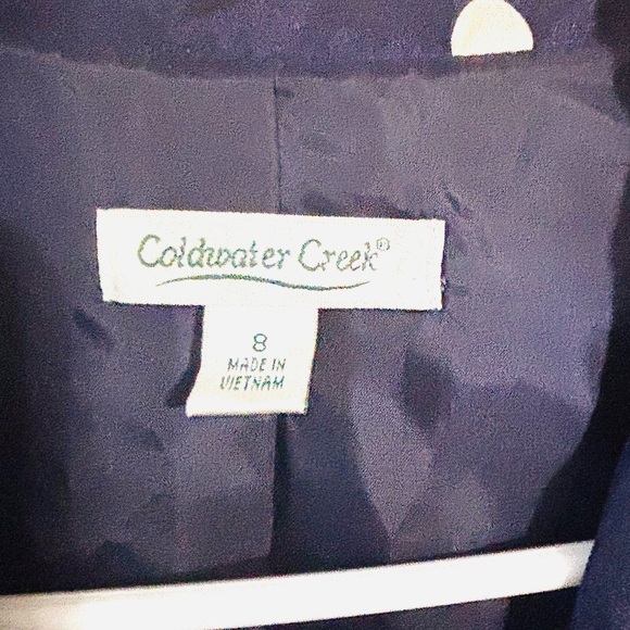 Coldwater Creek Blue and White Midi Dress Size 8 - Picture 2 of 4